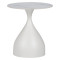 Side table Kirkene Inart white marble sintered stone and white metal 2pcs
