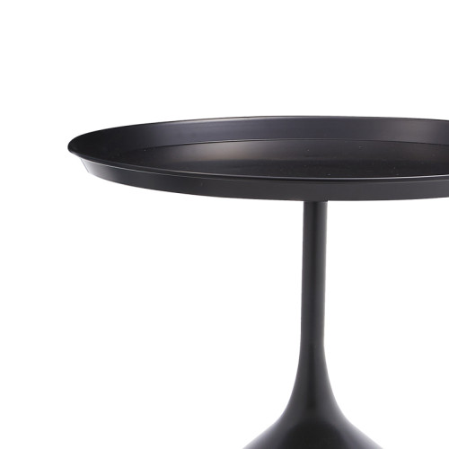 Coffee table Agrile Inart black metal D50x60cm