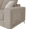 Right corner sofa Montana pakoworld grey-beige fabric-light grey cushions 275x215x93cm