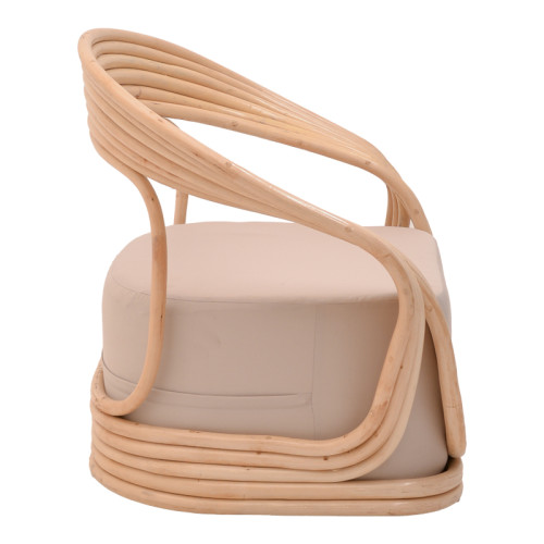 Armchair Radictive rattan pe in natural color with beige cushion 88x57x73cm Armchair Radictive rattan pe in natural color with beige cushion 88x57x73cm