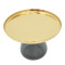 Coffee table Lafo Inart gold chrome-black glass D60x42cm