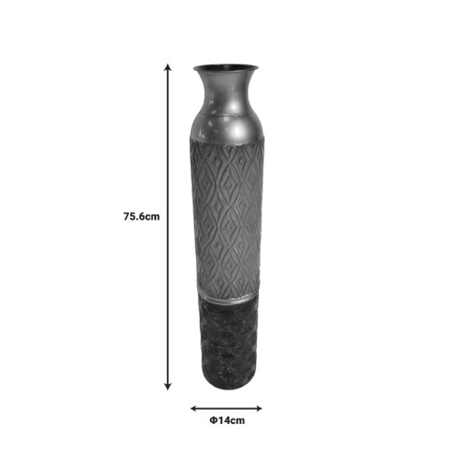 Decorative vase Raptonal Inart metal colorful D14x75.6cm
