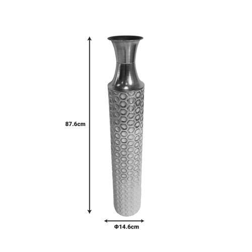 Decorative vase Monac Inart metal in gold and white shade D14.6x87.6cm