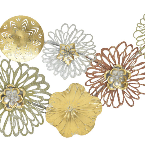 Wall decoration Tutsi Inart metal colorful 102.9x5.1x43.2cm Wall decoration Tutsi Inart metal colorful 102.9x5.1x43.2cm