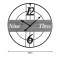 Wall clock Tabla Inart metal in black shade 60x3x60cm