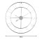 Wall clock Compa Inart metal in gold shade 80x3x80cm