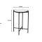 Side table Luxere Inart black metal-white marble D40x65.5cm