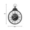 Wall clock Cloco Inart metal in black shade 60x6x86cm