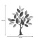 Wall decoration Oliver Inart metal in gold-black-grey shade 71.5x84.5x4cm