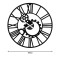 Wall clock Grana Inart metal in black shade 60x3x60cm