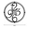 Wall clock Confu Inart metal in black shade 50x2.5x50cm