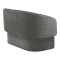 Two-seater sofa Playmob pakoworld gray fabric 65x128x79cm