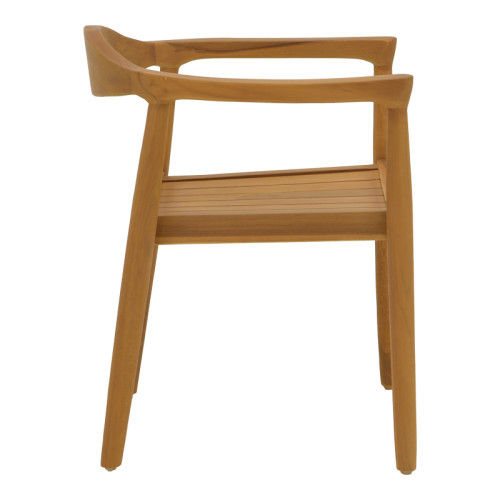 Armchair Ganny pakoworld teak wood in natural shade 59x56x71cm