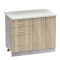 Festa I kitchen unit pakoworld melamine in sonoma color 100x60x85cm