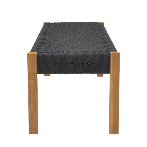 Παγκάκι Uma pakoworld teak ξύλο και σχοινί σε μαύρη απόχρωση 150x45x40εκ Παγκάκι Uma pakoworld teak ξύλο και σχοινί σε μαύρη απόχρωση 150x45x40εκ