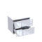 Afina bedside table pakoworld mdf-melamine in white glossy color 50x35x41cm