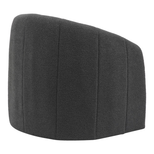 Fassy armchair pakoworld bouclé fabric in charcoal color 80x66x80cm