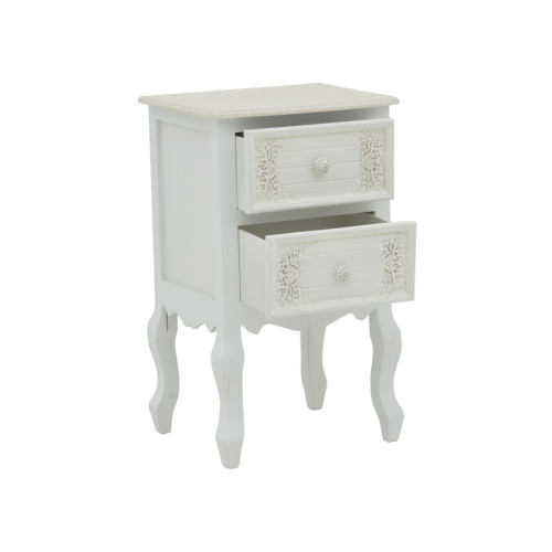 Pazlen Inart chest of drawers antique white color mdf 40x45x65cm Pazlen Inart chest of drawers antique white color mdf 40x45x65cm