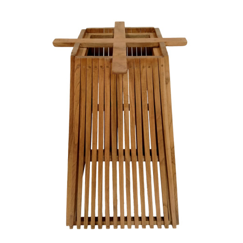 Bar table base Darius pakoworld mindi wood in natural shade 60x60x90cm