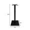Cabanol pakoworld metal table base in black shade 45x45x108cm