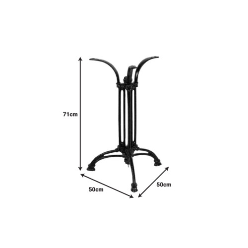 Outil pakoworld metal table base in black shade 50x50x71cm Outil pakoworld metal table base in black shade 50x50x71cm