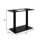 Soign pakoworld metal table base in black shade 40x70x72cm