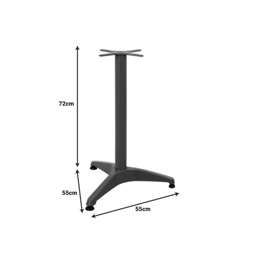 Oiseau pakoworld metal table base in black shade 55x55x72cm