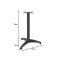 Oiseau pakoworld metal table base in black shade 55x55x72cm