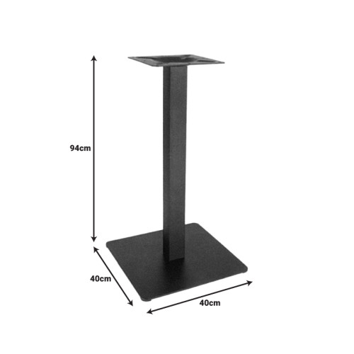 Batan pakoworld metal table base in black shade 40x40x94cm