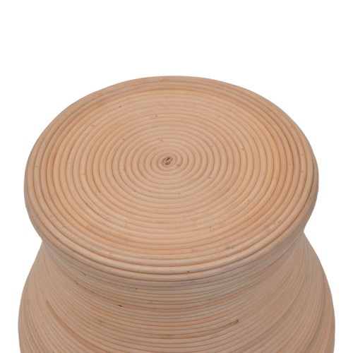 Bulaten Inart rattan stool in natural shade D45x45cm