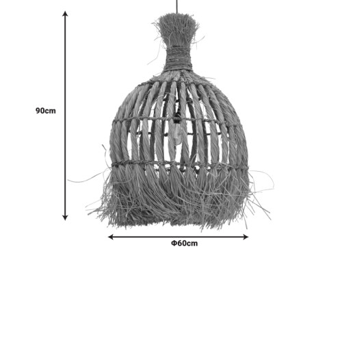 Плафон Sannel mendong в естествен абажур D60x90см DIOMMI 337-000001