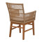 Inca armchair pakoworld teak wood and pe rope in natural-beige shade with cushion 60x61x90cm