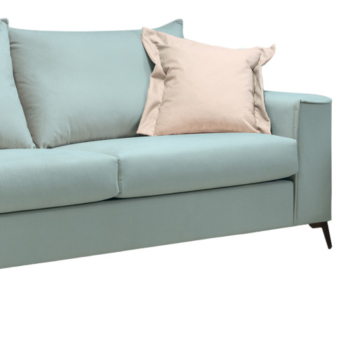 Verona 3-seater sofa mint fabric with cream cushions 225x93x100cm Verona 3-seater sofa mint fabric with cream cushions 225x93x100cm