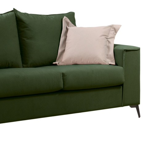 Verona 2-seater sofa dark green fabric with cream cushions 173x93x100cm Verona 2-seater sofa dark green fabric with cream cushions 173x93x100cm