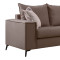Verona 2-seater sofa mocha fabric with cream cushions 173x93x100cm