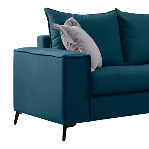 Verona 2-seater sofa blue fabric with light grey cushions 173x93x100cm Verona 2-seater sofa blue fabric with light grey cushions 173x93x100cm
