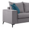 Verona 2-seater sofa light grey fabric with blue cushions 173x93x100cm