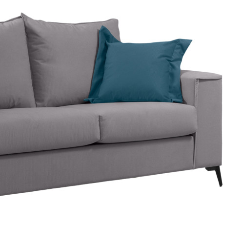 Verona 2-seater sofa light grey fabric with blue cushions 173x93x100cm Verona 2-seater sofa light grey fabric with blue cushions 173x93x100cm