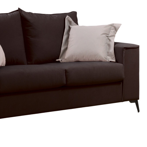Verona 2-seater sofa dark grey fabric with beige cushions 173x93x100cm Verona 2-seater sofa dark grey fabric with beige cushions 173x93x100cm