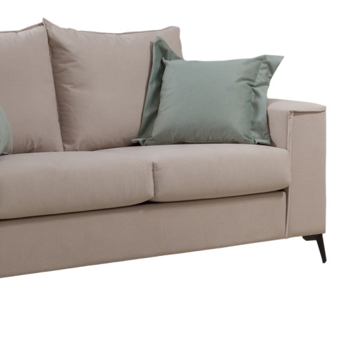 Verona 2-seater sofa cream fabric with mint cushions 173x93x100cm Verona 2-seater sofa cream fabric with mint cushions 173x93x100cm