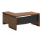 Reversible desk Oscar pakoworld melamine in walnut-charcoal shade 220x105x76cm
