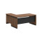 Reversible desk Oscar pakoworld melamine in walnut-charcoal shade 160x80x76cm