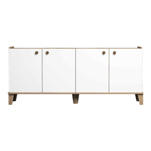 Lethak pakoworld sideboard in oak-white shade 180x41x78cm