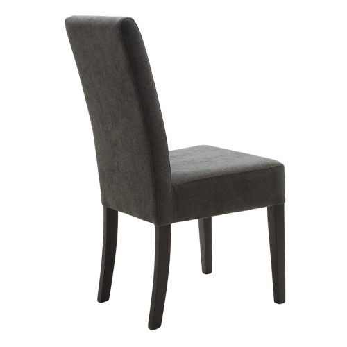 Wooden chair Ditta pakoworld with dark grey fabric - wooden legs wenge Wooden chair Ditta pakoworld with dark grey fabric - wooden legs wenge