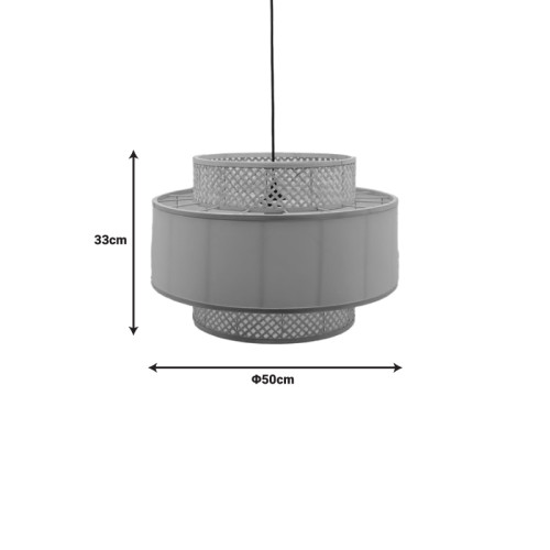 Ceiling light Certy Inart E27 bamboo in natural color D50χ33cm