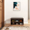 Shoe cabinet stool Kiana pakoworld lpl 6 pairs in walnut color 80x32x44cm