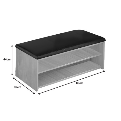 Shoe cabinet stool Kiana pakoworld lpl 6 pairs in natural color 80x32x44cm