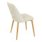 Murde chair pakoworld beige velvet fabric and metal legs in a natural shade 48.5x61x89cm
