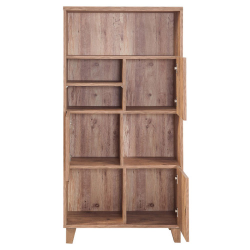 Bookcase PWF-0181-7 in Atlantic pine color 80x36x155cm