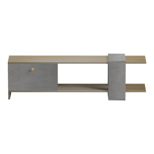 Standi pakoworld TV stand in sonoma-grey cement color 120x25x36.8cm